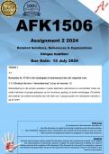 AFK1506 Assignment 2 (COMPLETE ANSWERS) 2024 (891504) - DUE 15 July 2024