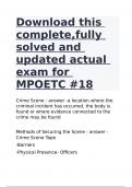 Download this complete,fully solved and updated actual exam for MPOETC -18