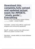 Download this complete,fully solved and updated actual exam for MPOETC study guide, Everything.