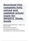 Download this complete,fully solved and updated actual exam for MPOETC Study Guide