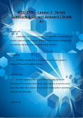 WGU C175 - Lesson 3 : Terms Questions & Correct Answers | Grade  A+WGU C175 - Lesson 3 : Terms Questions & Correct Answers | Grade  A+