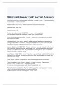 MIBO 3500 Exam 1 with correct Answers