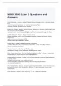 MIBO 3500 Exam 3 Questions and Answers - Graded A