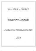 (Full Stack JavaScript) Recursive Methods Knowledge Assessment Guide 2024