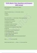 TLETA Week 3 Test; Questions and Answers  100% Solved kinds of vehicle stops Correct answer 1. high risk 2. unknown risk 3 steps in the decision to stop Correct answer 1. observe 2. evaluate 3. implement basic survival violations Correct answer 1. failure