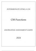 (Intermediate HTML & CSS) CSS Functions Knowledge Assessment Guide 2024.