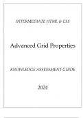 (Intermediate HTML & CSS) Advanced Grid Properties Knowledge Assessment Guide 2024