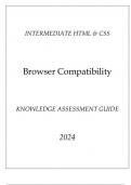 (Intermediate HTML & CSS) Browser Compatibility Knowledge Assessment Guide 2024.