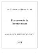 (Intermediate HTML & CSS) Frameworks & Preprocessors Knowledge Assessment Guide 2024