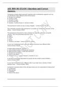 ASU BIO 181 EXAM 1 Questions and Correct Answers.