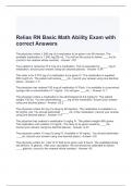 Relias RN Basic Math Ability Exam with correct Answers