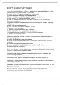 EXCPT EXAM STUDY GUIDE