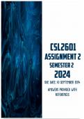 CSL2601 Assignment 2 Semester 2 2024 | Due 10 September 2024