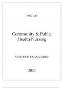 HU - NSG 323 Community & Public Health Nursing Midterm Exam Guide 2024