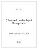 HU - NSG 321 Advanced Leadership & Management Midterm Exam Guide 2024