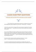 CAADE EXAM PREP QUESTIONS WITH GUARANTEED ACCURATE ANSWERS  