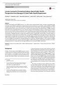 Lessons Learned in Promoting Evidence-Based Public Health:  Perspectives from Managers in State Public Health Departments