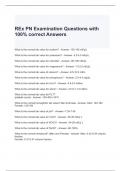 REx PN Examination Questions with 100- correct Answers