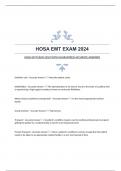 HOSA EMT EXAM 2024 WITH GUARANTEED ACCURATE ANSWERS