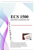 ecs1500 Assignment 6 (COMPLETE ANSWERS) 2024 Due 9 September 