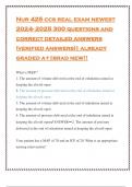 Nur 425 ccs real exam newest 2024- 2025 300 questions and correct detailed answers (verified answers)| already graded a+|brad new!!