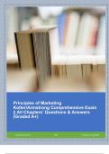 Principles of Marketing Kotler/Armstrong Comprehensive Exam || All Chapters’ Questions & Answers (Graded A+)