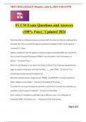 FCCM Exam Questions and Answers (100% Pass) | Updated 2024