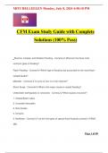 CFM Exam Study Guide with Complete Solutions (100% Pass)