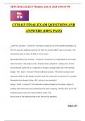 CFM 415 FINAL EXAM QUESTIONS AND ANSWERS (100% PASS)