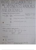 Intermediate Algebra: Intro to Quadratics, Exponents, Radicals and Rationals (1)