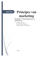 Principes van marketing Hoofdstuk 7