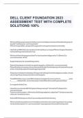 DELL CLIENT FOUNDATION 2023 ASSESSMENT TEST WITH COMPLETE SOLUTIONS 100%