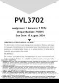 PVL3702 Assignment 1 (ANSWERS) Semester 2 2024 - DISTINCTION GUARANTEED