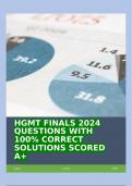 HGMT FINALS 2024 QUESTIONS WITH 100% CORRECT SOLUTIONS SCORED A+