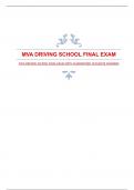 MVA DRIVING SCHOOL FINAL EXAM WITH GUARANTEED ACCURATE ANSWERS