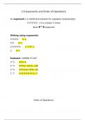 MATL 0032 Notes: 1.9 Exponents and Order of Operations