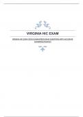 VIRGINIA HIC EXAM 2024|GUARANTEED EXAM QUESTIONS WITH ACCURATE ANSWERS{UPDATED}