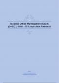 Medical Office Management Exam (2023) || With 100% Accurate Answers