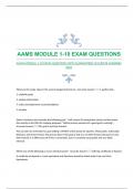 AAMS MODULE 1-10 EXAM QUESTIONS WITH GUARANTEED ACCURATE ANSWERS 2024