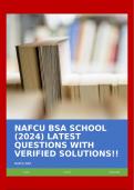 NAFCU BSA SCHOOL (2024) LATEST QUESTIONS WITH VERIFIED SOLUTIONS!!