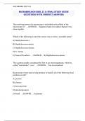 MICROBIOLOGY(BIOL 211) FINAL STUDY GUIDE QUESTIONS WITH CORRECT ANSWERS