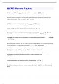 NYREI Review Packet  (Questions & Answers) Rated 100% Correct!!