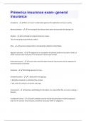 Primerica insurance exam- general insurance Questions + Answers Graded A+