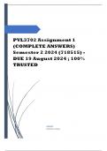 PVL3702 Assignment 1 (COMPLETE ANSWERS) Semester 2 2024 (718515) - DUE 19 August 2024 Course Law of Contract (PVL3702) Institution University Of South Africa (Unisa) Book The Law of Contract in South Africa