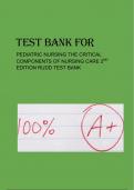 Test bank for pediatric nursing the critical components of nursing care 2nd edition rudd test bank