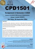 CPD1501 Assignment 2 (COMPLETE ANSWERS) Semester 2 2024 (623079) - DUE 2 September 2024