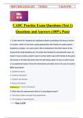 CADC Practice Exam Questions (Test 1) Questions and Answers (100% Pass)