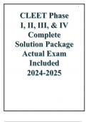 CLEET Phase I, II, III, & IV Complete Solution Package Actual Exam Included 2024-2025