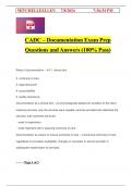 CADC – Documentation Exam Prep Questions and Answers (100% Pass)