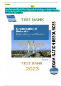 Exam Resources - TB for Organizational Behavior: Bridging Science and Practice Version 4.0. Complete, Detailed and latest Version. All Chapters (1-15) Included.